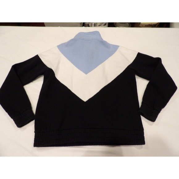 Fila Sweatshirt Womens Large Blue Logo 1/4 Zip 90s Blue White Navy Pullover - Picture 9 of 9